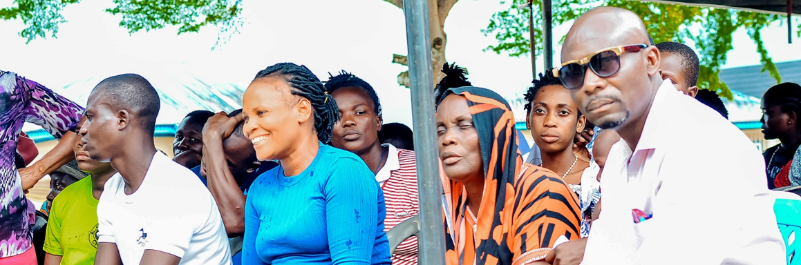 Community members gathered for a JP Foundation programme