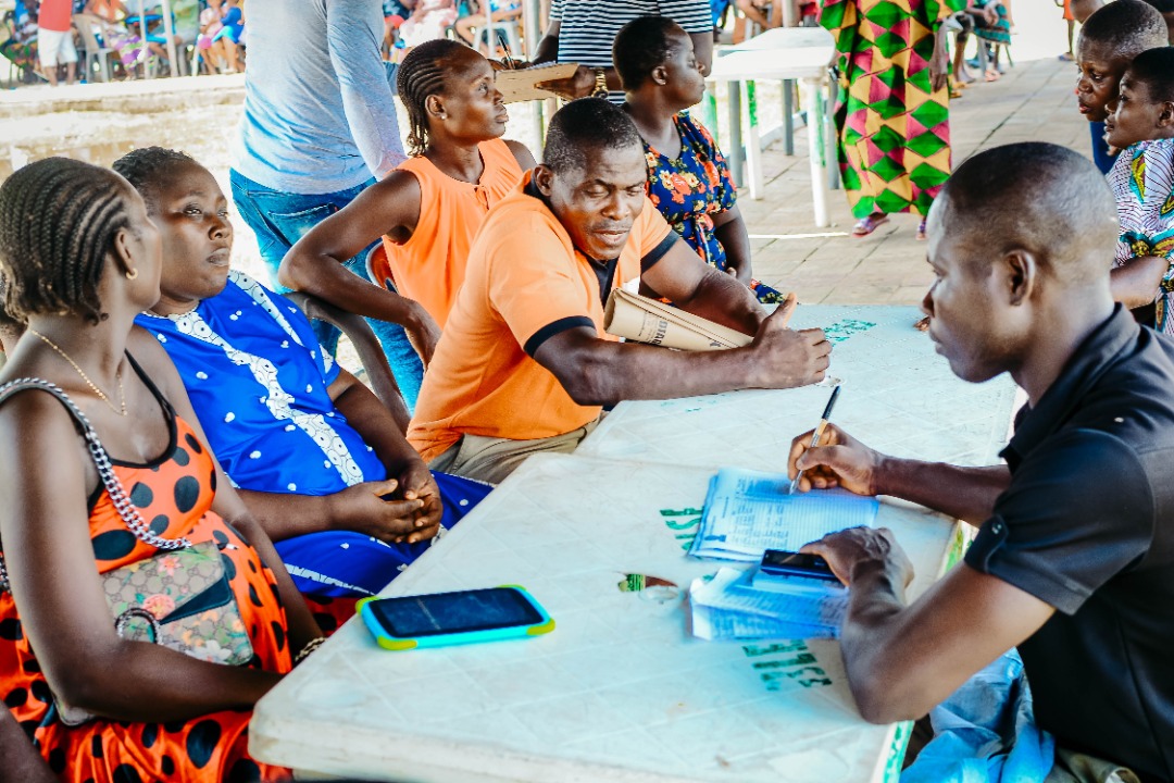 Community members taking part in medical outreach